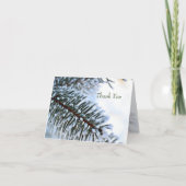 Snowy Pine Branch Bedankkaart (Voorkant)