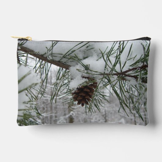 Snowy Pine Branch Winter Natuur Etui (Voorkant)