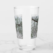 Snowy Pine Branch Winter Natuur Glas (Links)