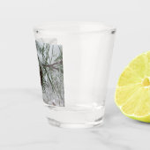 Snowy Pine Branch Winter Natuur Shot Glas (Rechts)