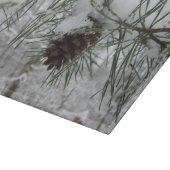 Snowy Pine Branch Winter Natuur Snijplank (Hoek)