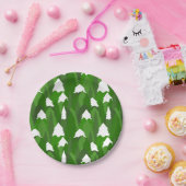 Snowy Pine Forest Papieren Bordje (Feest)