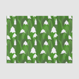 Snowy Pine Forest Tissuepapier