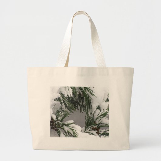 Snowy Pine Grote Tote Bag (Voorkant)
