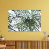 Snowy Pine Needles Winter Natuur Canvas Afdruk (Insitu (Woonkamer))