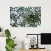 Snowy Pine Needles Winter Natuur Poster (Thuiskantoor)