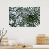 Snowy Pine Needles Winter Natuur Poster (Keuken)