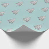 Snowy Pine Tree Pattern Cadeaupapier (Hoek)