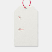 Snowy Pine Trees Christmas Cadeaulabel (Achterkant)