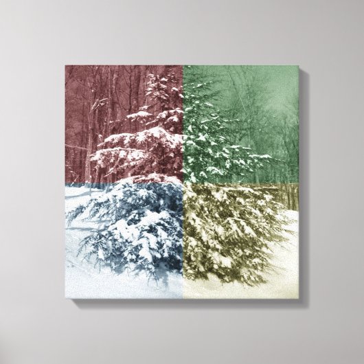 Snowy Pine Wrapped Canvas (Voorkant)