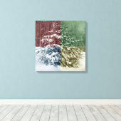 Snowy Pine Wrapped Canvas Afdruk (Insitu (Houten vloer))