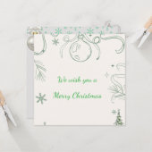 Snowy Pines & Peace Kaart (Voorkant / Achterkant in situ)