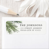 Snowy Pines retour adreslabel Etiket (Insitu)