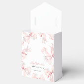 Snowy Pink Bow Baby Shower Bedankdoosjes (Geopend)