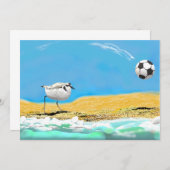 Snowy Plover en Soccerball Bedankkaart (Voorkant / Achterkant)