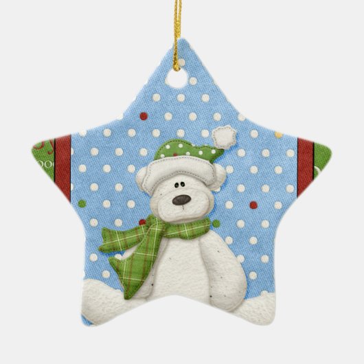 Snowy Polar Beer Ornament (Voorkant)