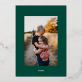 Snowy Prettige feestdagen Tree Forest Green Foto G (Achterkant)