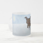 Snowy Raindeer Night Matglas Koffiemok (Voorkant links)