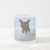 Snowy Raindeer Night Matglas Koffiemok (Center)