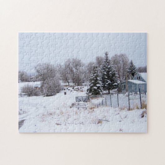 Snowy Ranch Morning Legpuzzel (Horizontaal)