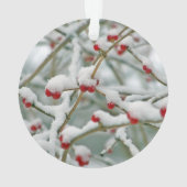 Snowy Red Berries scène d'hiver (dos)