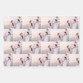 Snowy Red en White Merriest Kerstfoto Inpakpapier Vel (Voorkant 3)