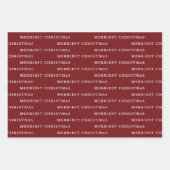 Snowy Red en White Merriest Kerstfoto Inpakpapier Vel (Voorkant 2)