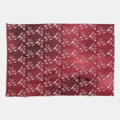Snowy Red Leaves Kerst Keuken Handdoek (Horizontaal)