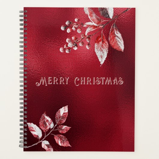 Snowy Red verlaat kerstvakantie planner (Voorkant)