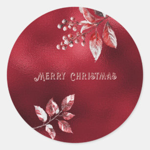 Snowy Red verlaat kerstvakantie Sticker
