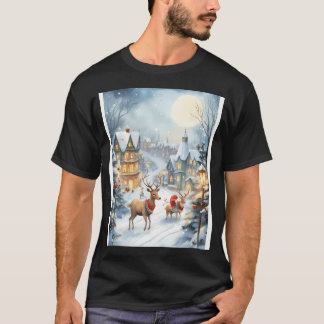 Snowy Reindeer Parade T-shirt