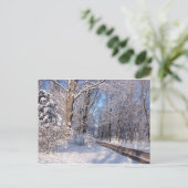 Snowy Rural Michigan Briefkaart (Staand voorkant)