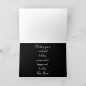 Snowy Rustic Countryside Barn Typography Custom Feestdagen Kaart (Binnen)