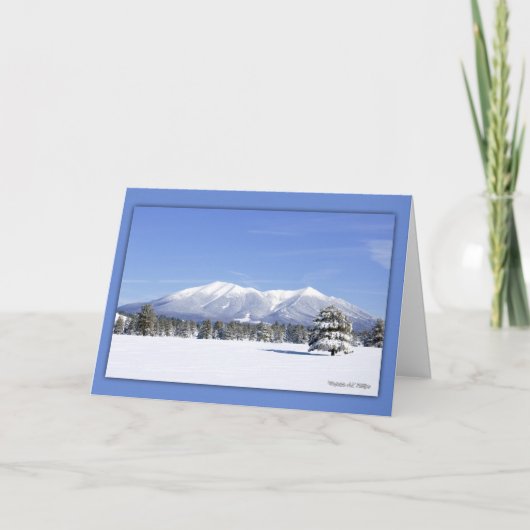 Snowy San Francisco Peaks Custom Inside Greeting Feestdagen Kaart (Voorkant)