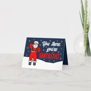 Snowy Santa, je bent Santastisch, seizoensgebonden Bedankkaart