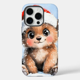 Snowy Santa Little Cub iPhone 16 Pro Hoesje