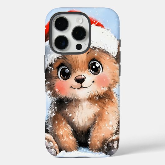 Snowy Santa Little Cub Case-Mate iPhone Case (Achterkant)