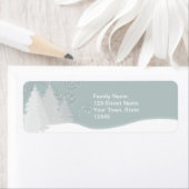 Snowy Scene Retouradreslabel Etiket (Insitu)