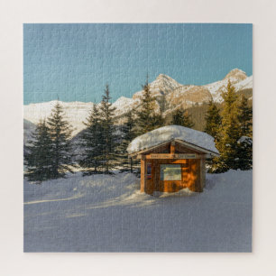 Snowy Serenity: Lake Louise en de Majestic Mount Legpuzzel