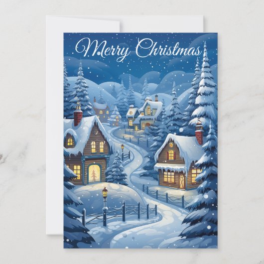 Snowy Serenity Village: Vakantie Kaart (Voorkant)