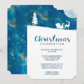 Snowy Sleigh Ride Aurora Borealis Kerstfeest Kaart (Voorkant / Achterkant)