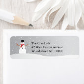 Snowy Snowman retouradres label (Insitu)