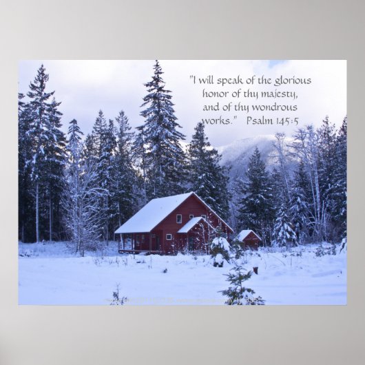 Snowy Splendor Print met Scriptversie (Voorkant)