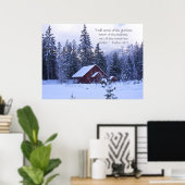 Snowy Splendor Print met Scriptversie (Thuiskantoor)