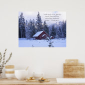Snowy Splendor Print met Scriptversie (Keuken)