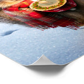 Snowy Squirrel Holding Candle Poster (Hoek)