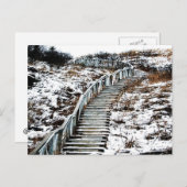 Snowy Staircase Postcard Briefkaart (Voorkant / Achterkant)