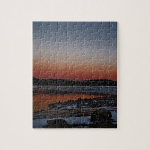 Snowy Sunset at Lake Arrowiad Legpuzzel