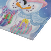 Snowy Sweethearts Glass Cutting Board Snijplank (Hoek)