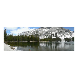 Snowy Tenaya Lake Yosemite National Park Foto Foto Afdruk